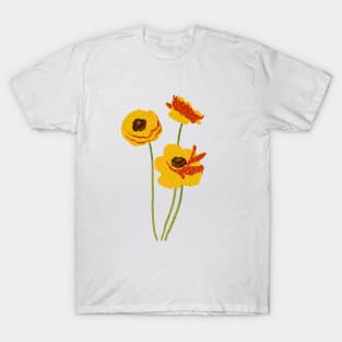 Yellow Ranunculus in Colorist style T-Shirt